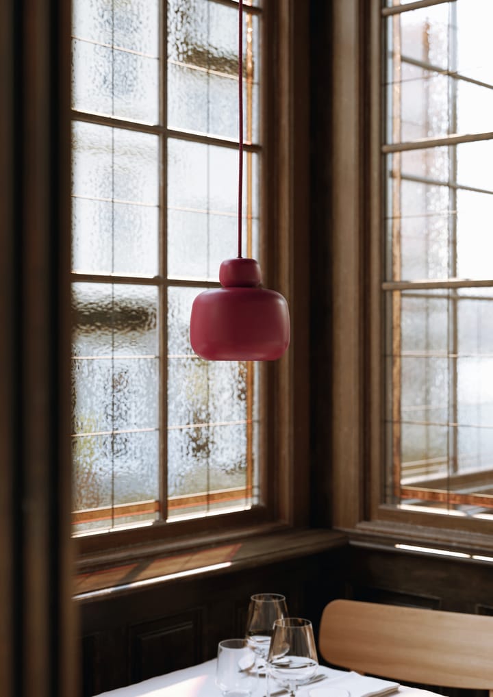 Plafoniera piccola Stone, Deep red Woud
