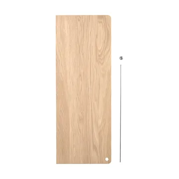 Scaffale aggiuntiva Stedge - Rovere sbiancato-acciaio spazzolato - Woud