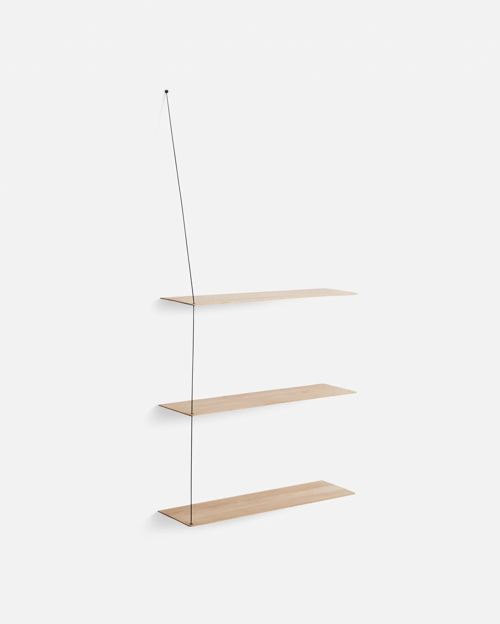 Scaffale aggiuntiva Stedge, Rovere sbiancato-nero, 80 cm Woud