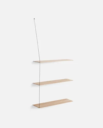 Scaffale aggiuntiva Stedge - Rovere sbiancato-nero, 80 cm - Woud