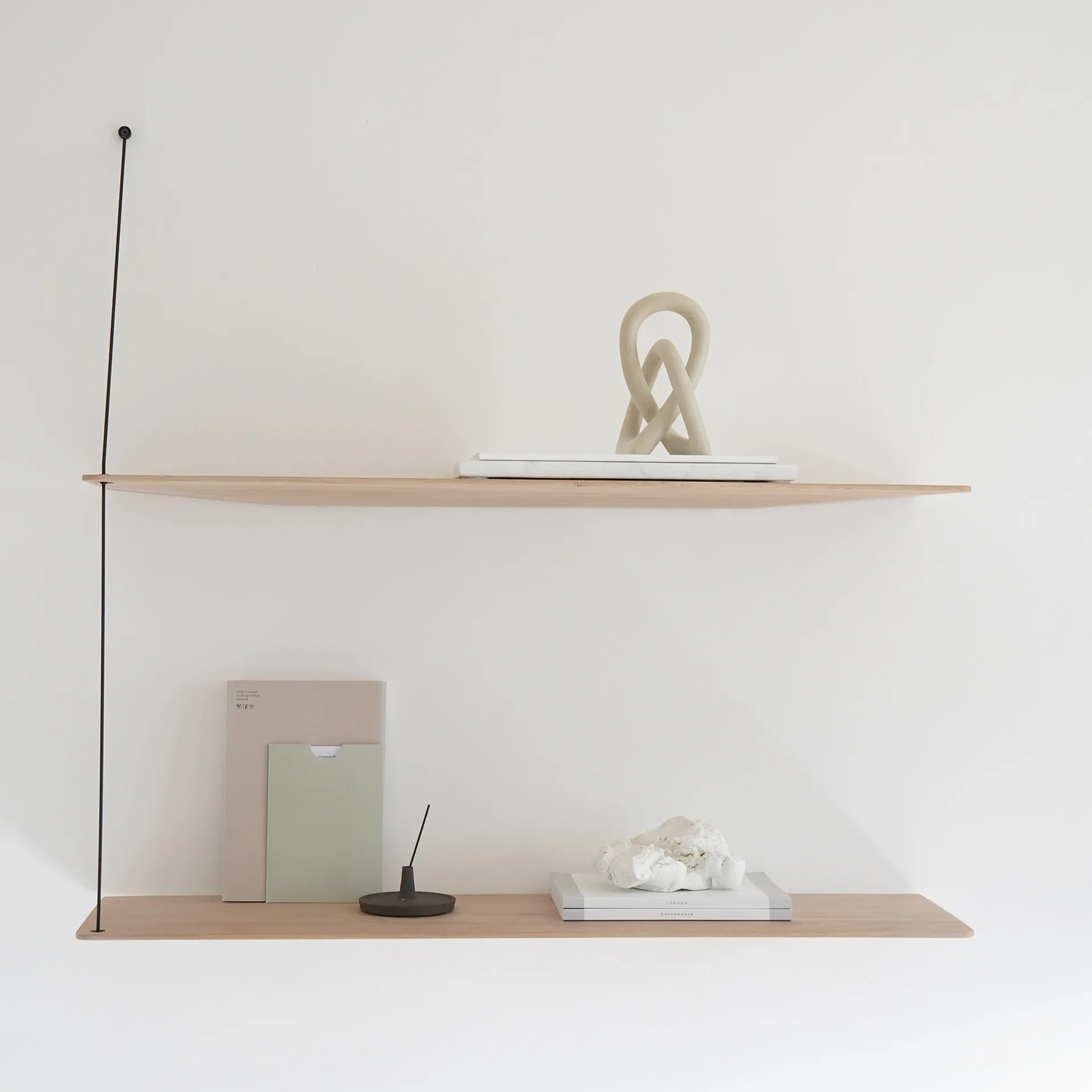 Scaffale Stedge, Bianco - rovere pigmentato, 80 cm Woud