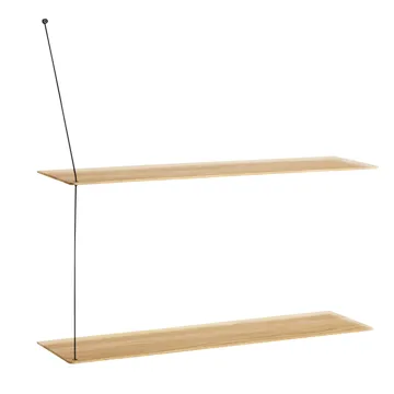 Scaffale Stedge - Bianco - rovere pigmentato, 80 cm - Woud