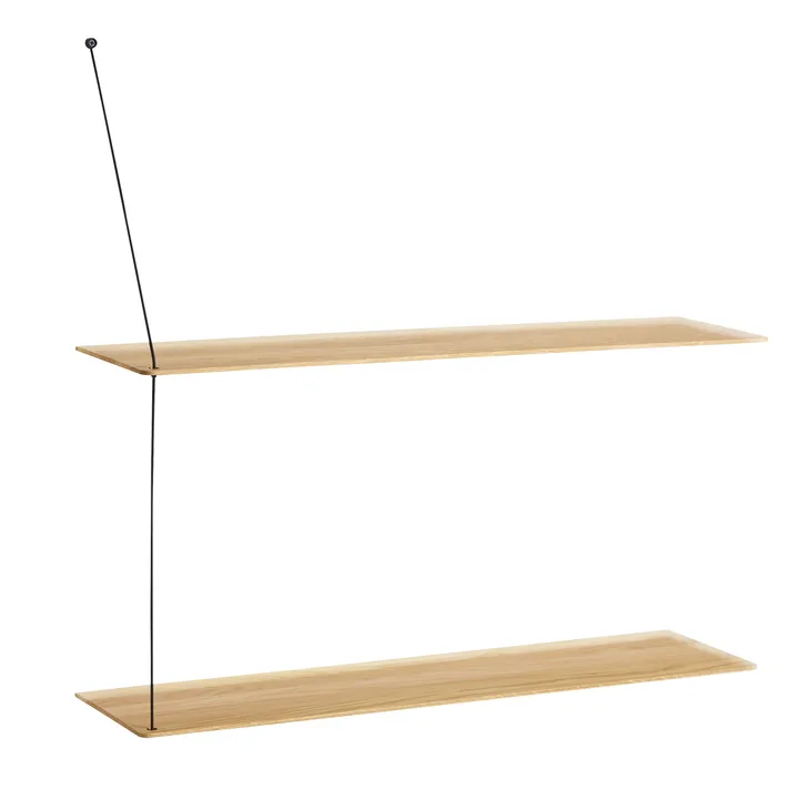 Scaffale Stedge - Bianco - rovere pigmentato, 80 cm - Woud