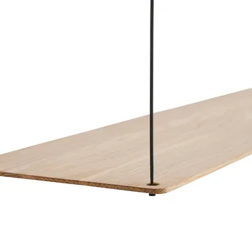 Scaffale Stedge - Bianco - rovere pigmentato, 80 cm - Woud