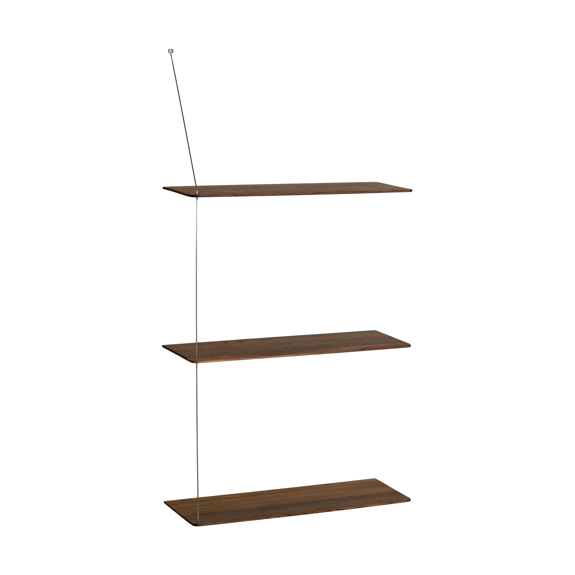 Scaffale Stedge, Rovere affumicato-acciaio spazzolato, 60 cm, 3 ripiani Woud