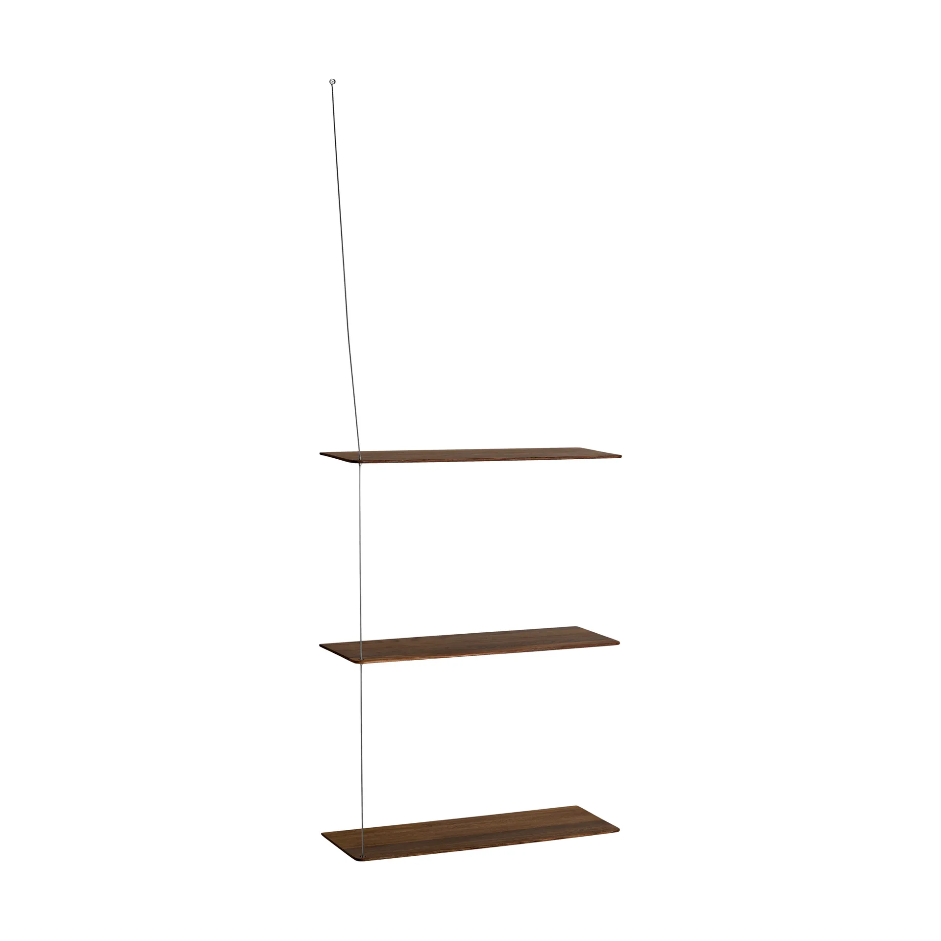 Scaffale Stedge, Rovere affumicato-acciaio spazzolato, 60 cm, 3 ripiani Woud