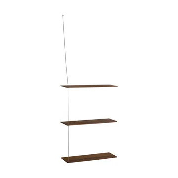 Scaffale Stedge - Rovere affumicato-acciaio spazzolato, 60 cm, 3 ripiani - Woud