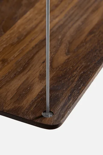 Scaffale Stedge - Rovere affumicato-acciaio spazzolato, 60 cm, 3 ripiani - Woud