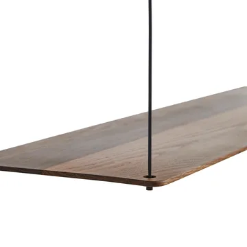 Scaffale Stedge - Rovere affumicato-nero, 80 cm, 2 ripiani - Woud