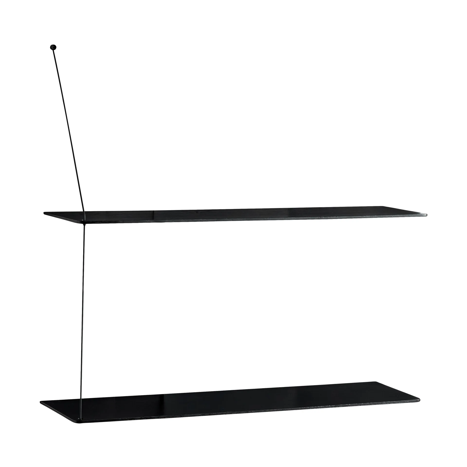 Scaffale Stedge, Rovere nero, 80 cm, 2 ripiani Woud