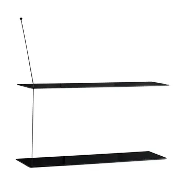 Scaffale Stedge - Rovere nero, 80 cm, 2 ripiani - Woud