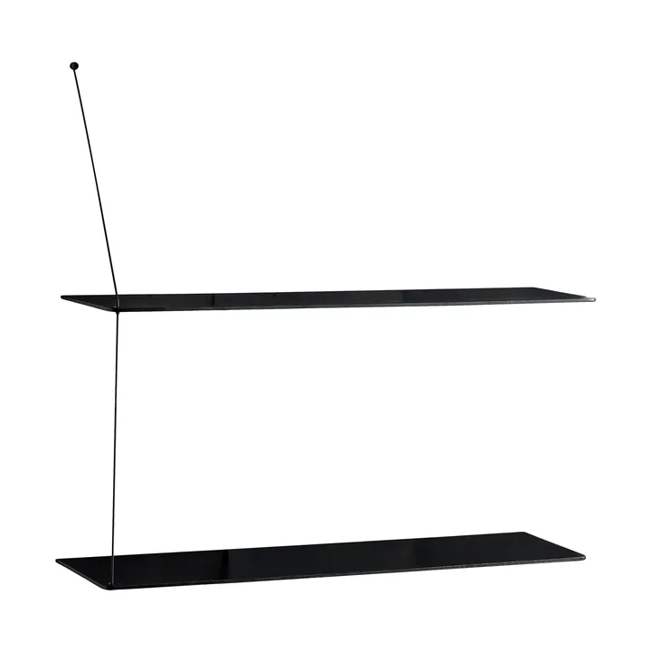 Scaffale Stedge - Rovere nero, 80 cm, 2 ripiani - Woud
