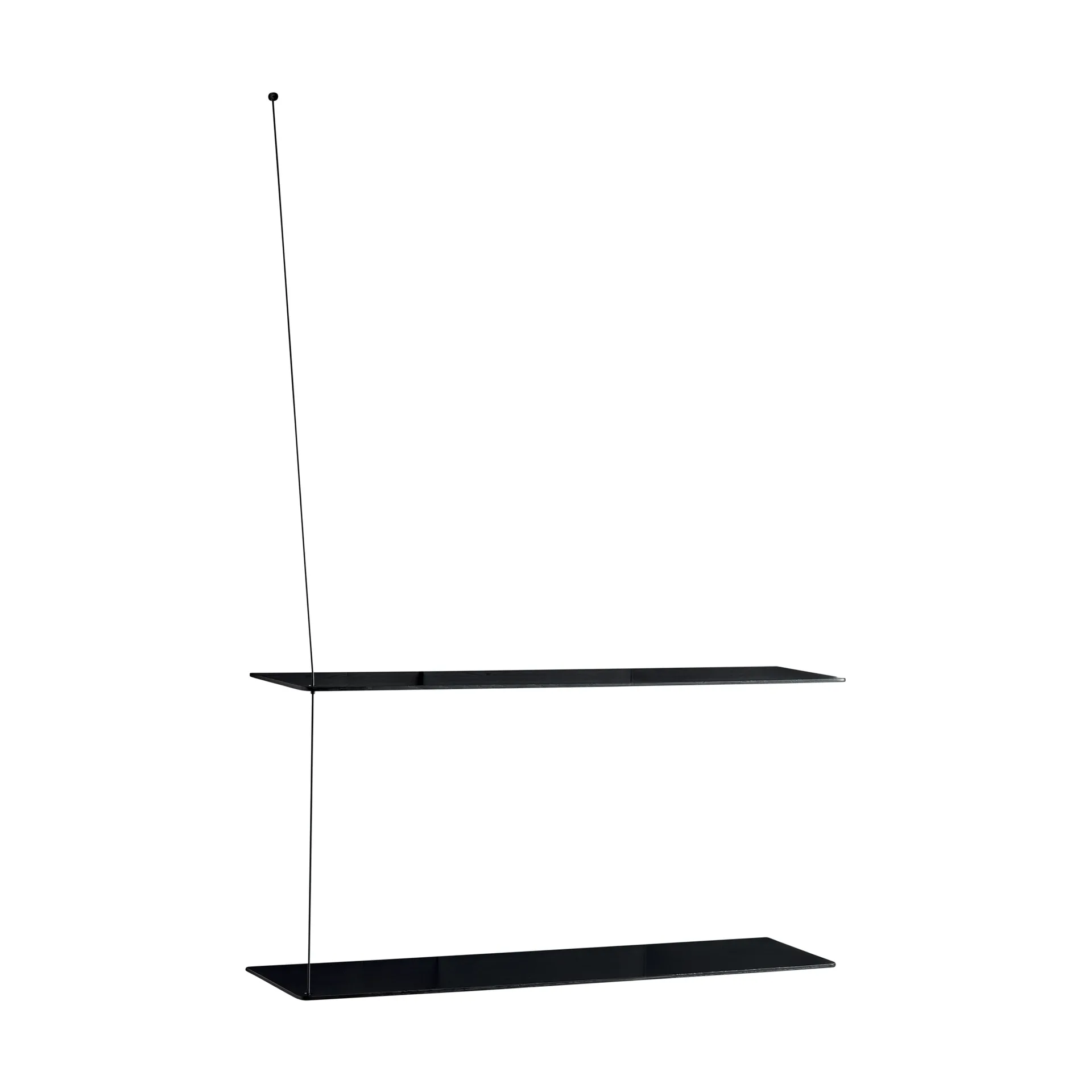 Scaffale Stedge, Rovere nero, 80 cm, 2 ripiani Woud