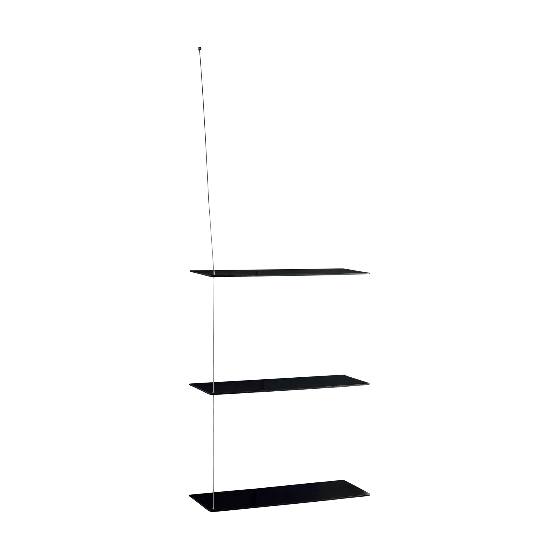 Scaffale Stedge, Rovere nero-acciaio spazzolato, 60 cm, 3 ripiani Woud