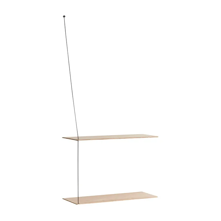 Scaffale Stedge - Rovere pigmentato bianco, 60 cm - Woud