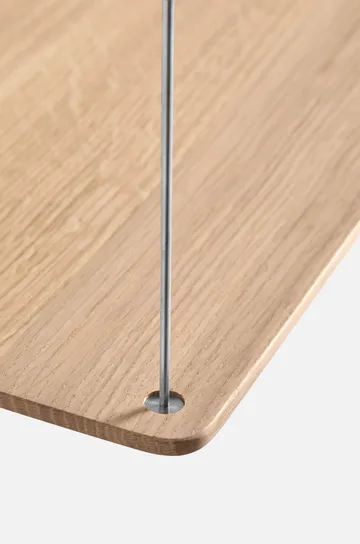 Scaffale Stedge - Rovere sbiancato-acciaio spazzolato, 60 cm, 3 ripiani - Woud