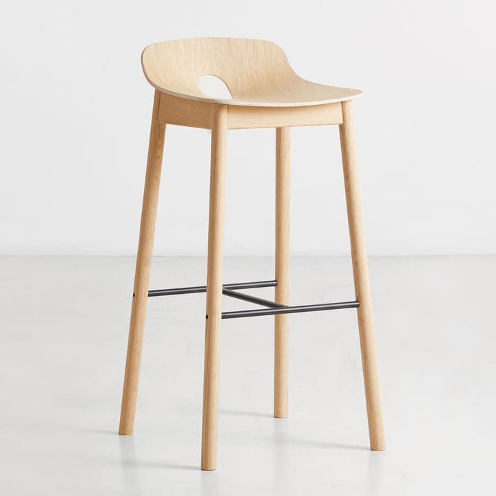 Sgabello Mono, Rovere pigmentato bianco Woud