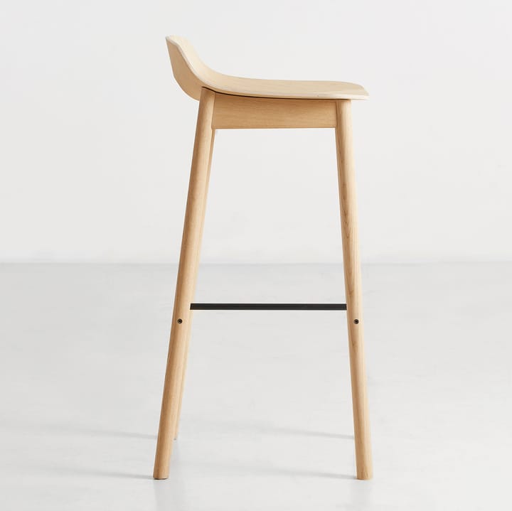 Sgabello Mono, Rovere pigmentato bianco Woud