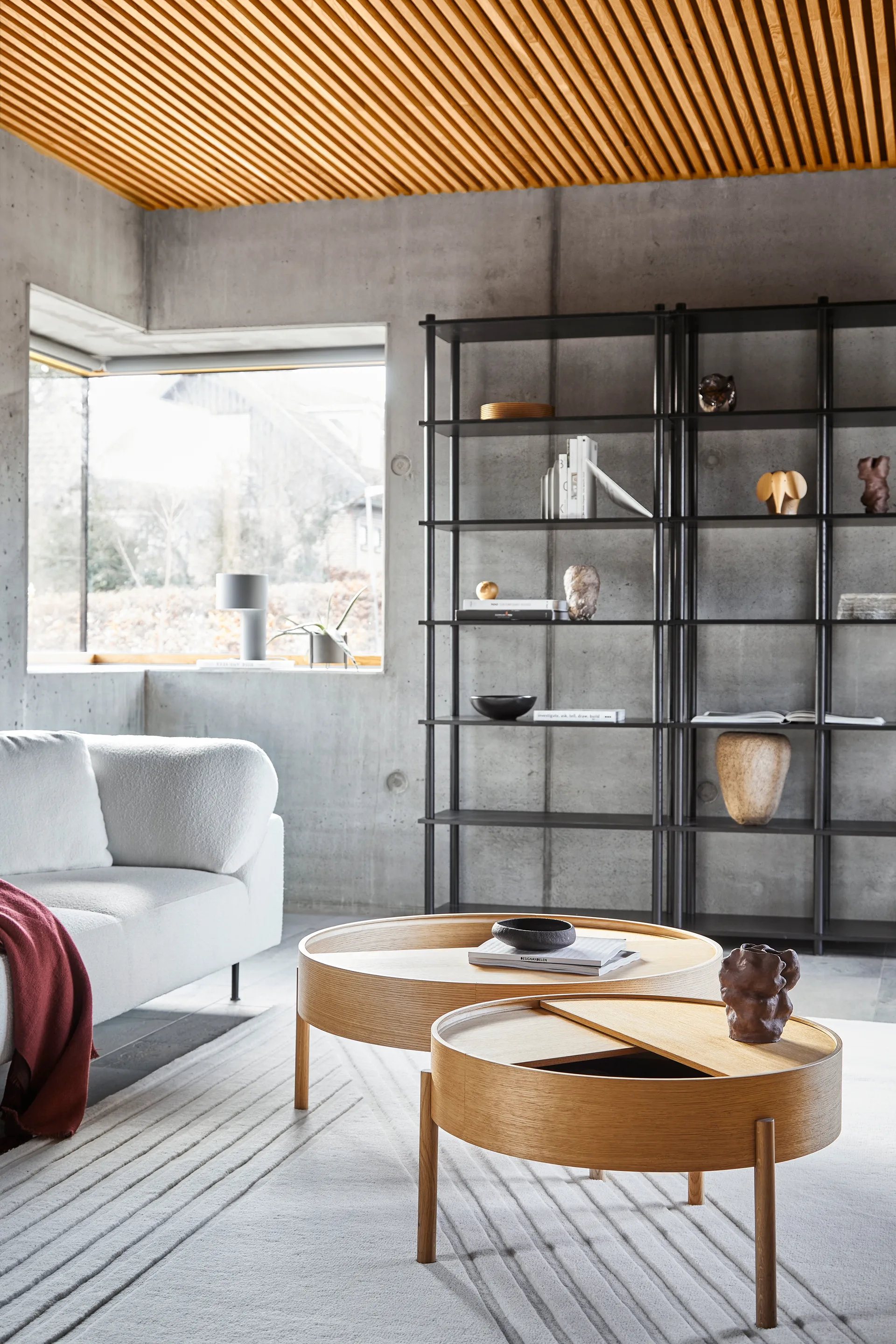 Tavolino da caffè Arc Ø 66 cm, Rovere oliato Woud