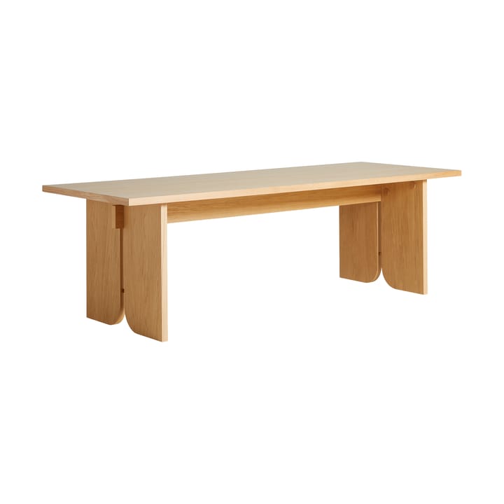 Tavolo da pranzo Kimono 240x90 cm - Rovere laccato pigmentato bianco - Woud