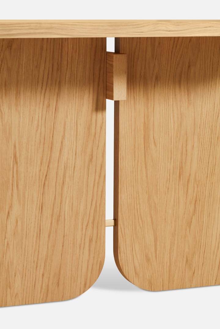 Tavolo da pranzo Kimono 240x90 cm, Rovere laccato pigmentato bianco Woud