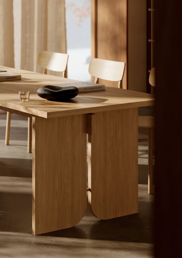 Tavolo da pranzo Kimono 240x90 cm - Rovere laccato pigmentato bianco - Woud