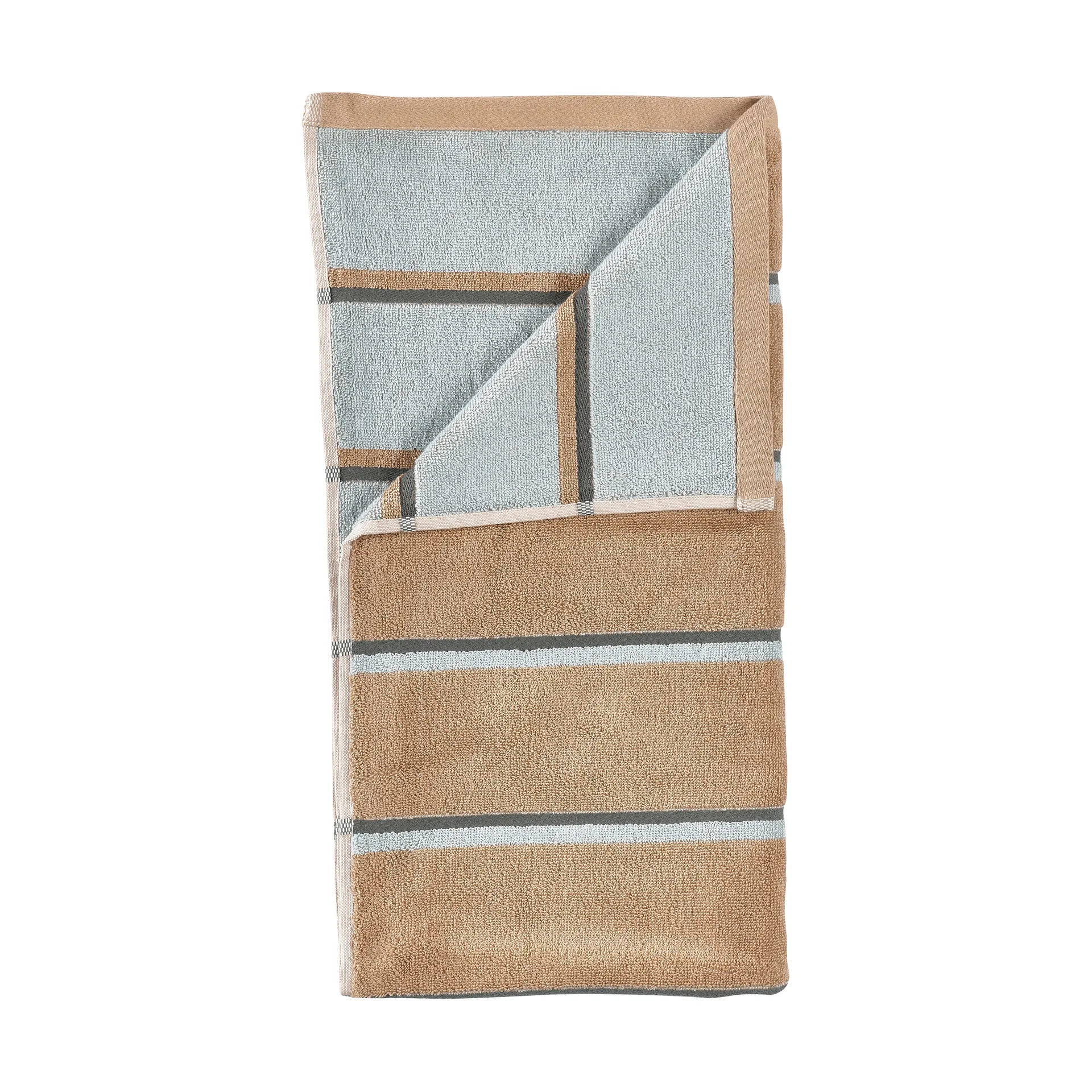 Asciugamano sauna, Camel-ice blue-olive green, 70x140 cm Zone Denmark