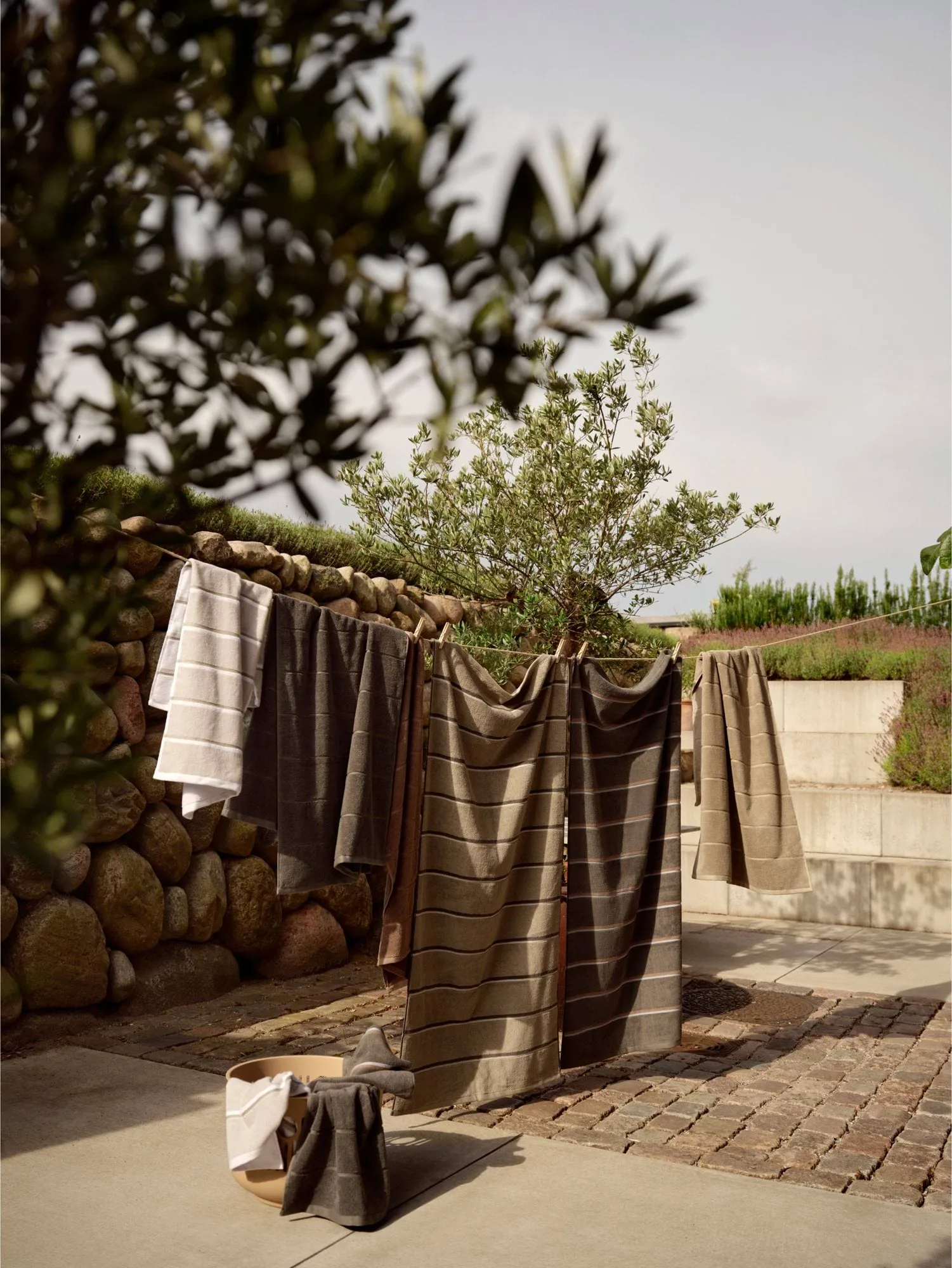 Asciugamano sauna, Grey-blue fog-soft grey, 70x140 cm Zone Denmark