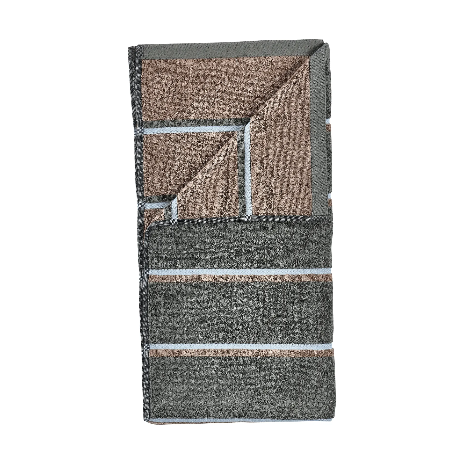 Asciugamano sauna, Olive green-taupe-blue fog, 50x100 cm Zone Denmark