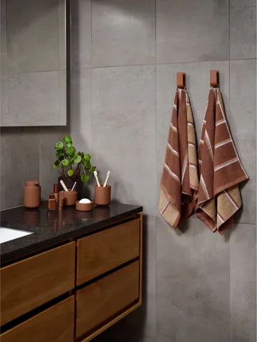 Asciugamano sauna - Terracotta-camel-lupine, 50x100 cm - Zone Denmark