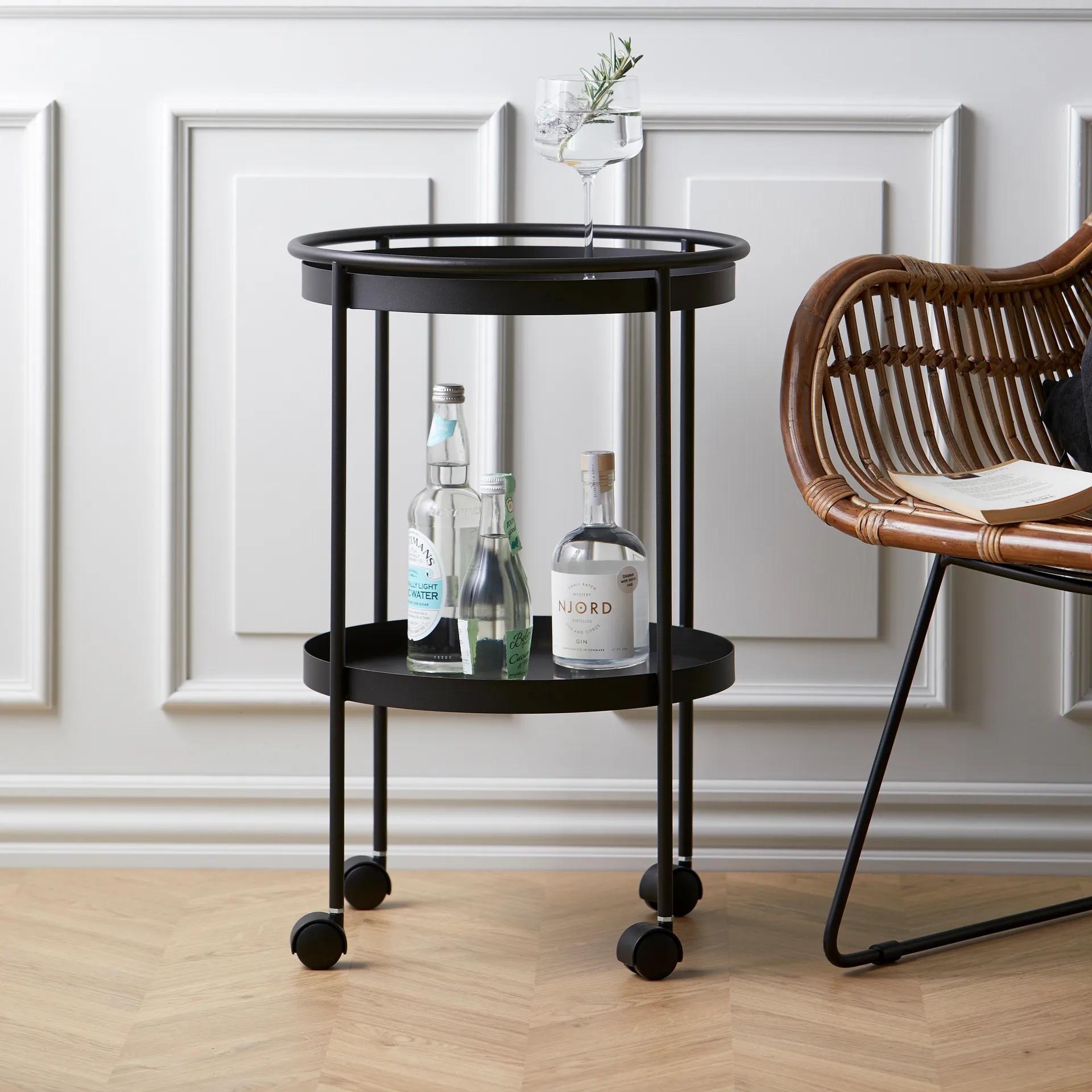 Carrello bar Rocks, nero Zone Denmark