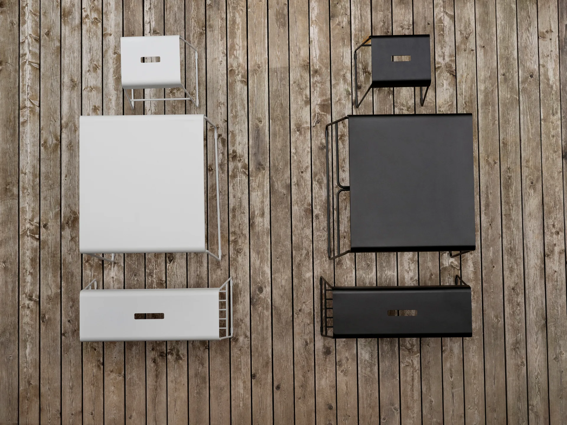 Panchina da esterno A-bench con ripiano 45 cm, Nero Zone Denmark