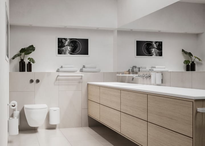 Porta asciugamani RIM doppio 12x70 cm, Bianco Zone Denmark