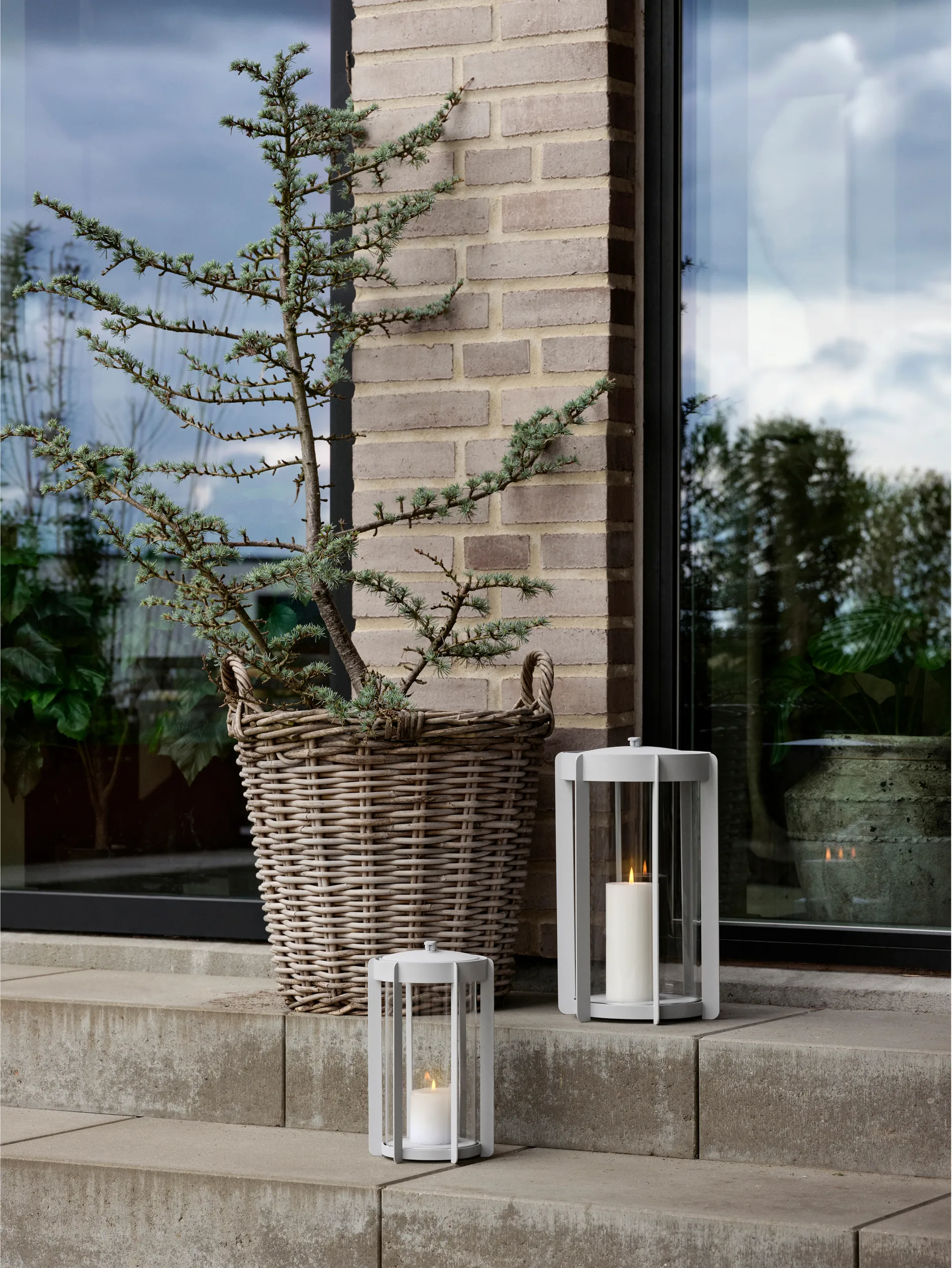 Portacandele Lanterna Firefly 35 cm, Soft Grey Zone Denmark