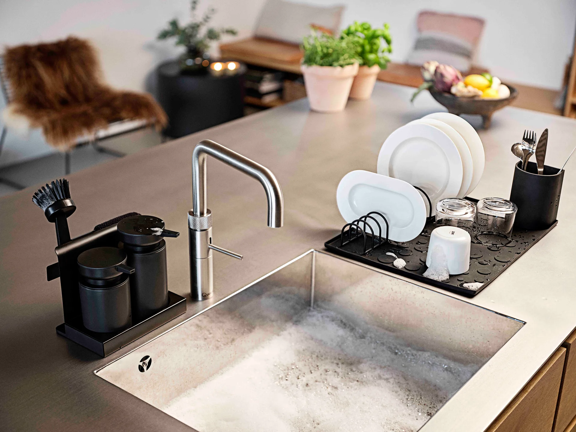 Set da 5 pezzi per il lavandino della cucina Diish, Black Zone Denmark