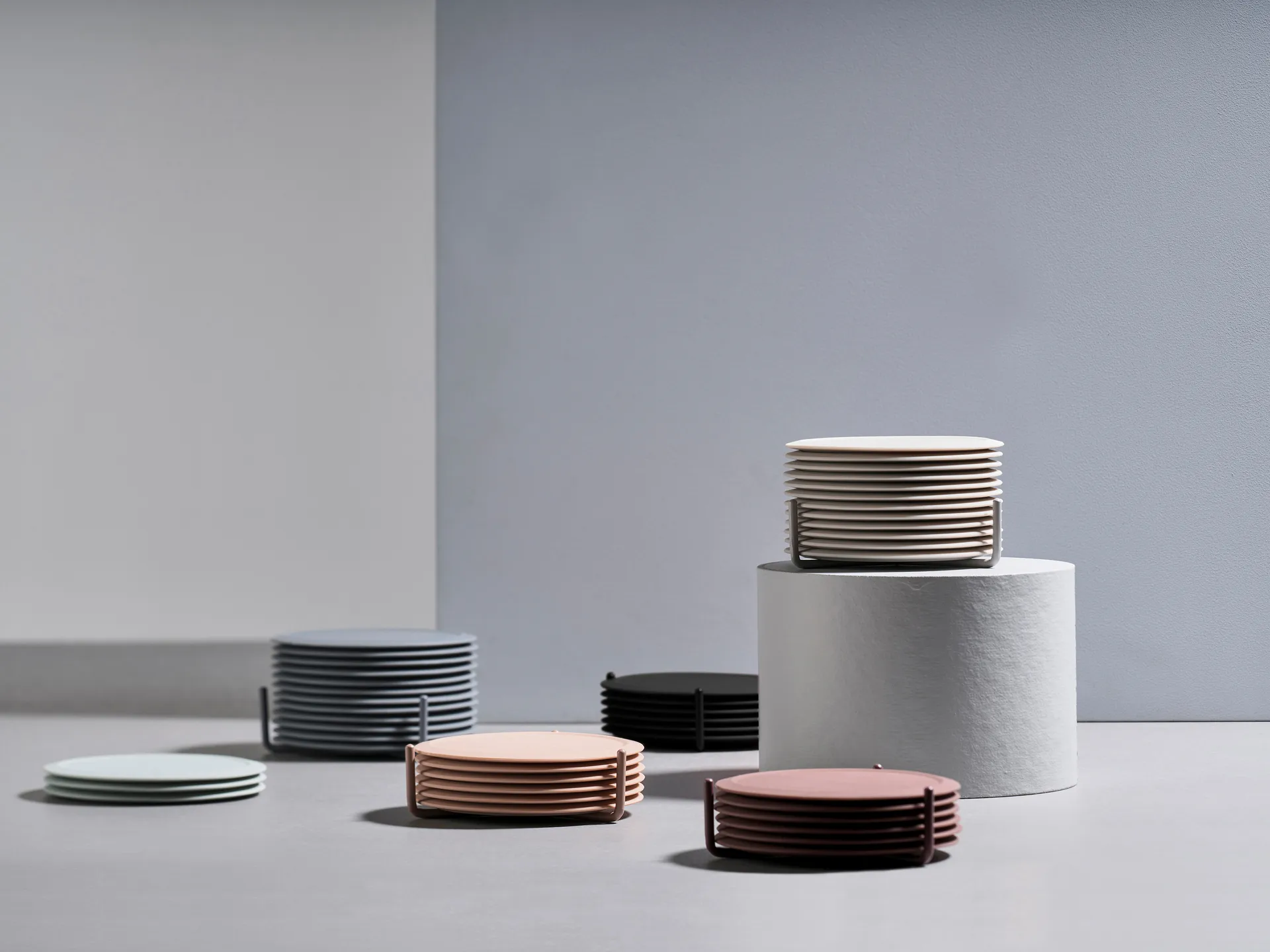 Sottobicchiere Singles con supporto, Warm grey Zone Denmark