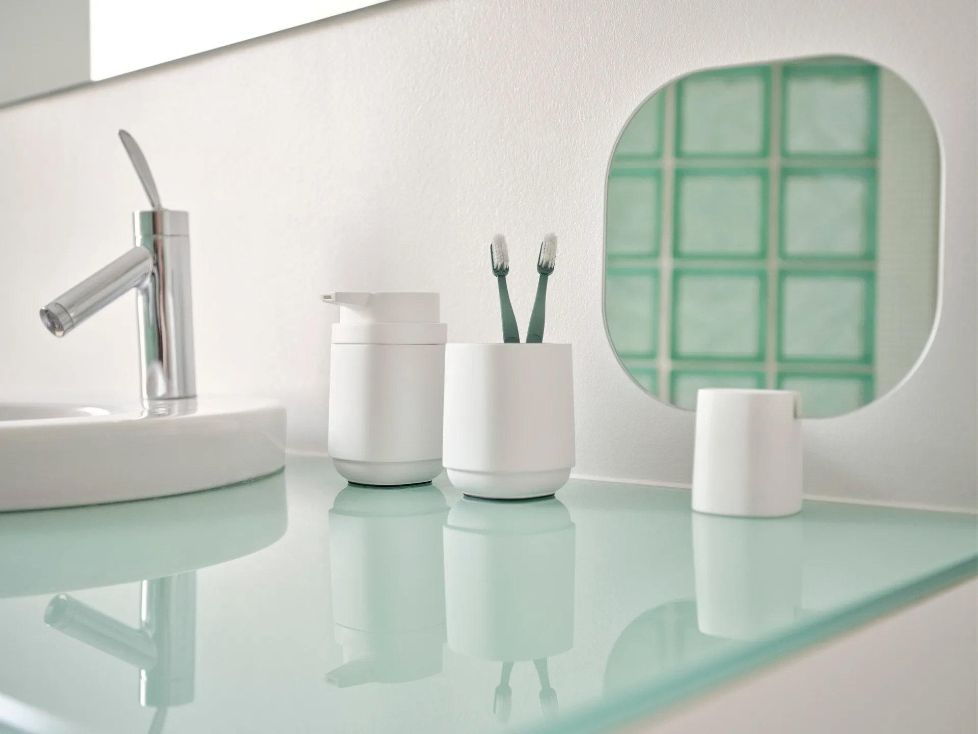 Specchio da tavolo Time 26,5 cm, Bianco Zone Denmark