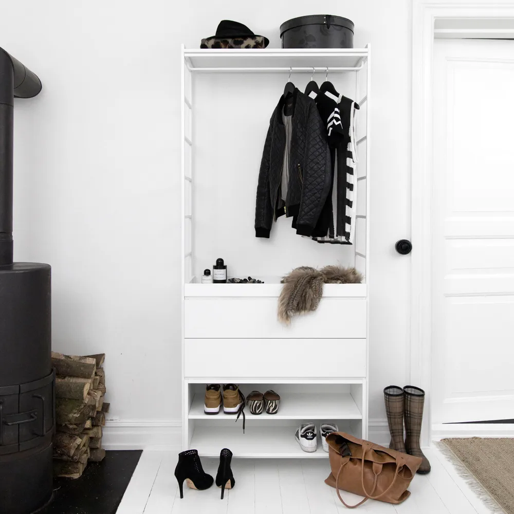 Appendiabiti "Molto" 560, bianco, scaffale bianco incluso Zweed