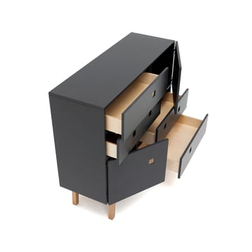 Cassettiera Peep B1 - slate grey, laccato nero - Zweed