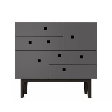 Cassettiera Peep B1 - slate grey, laccato nero - Zweed