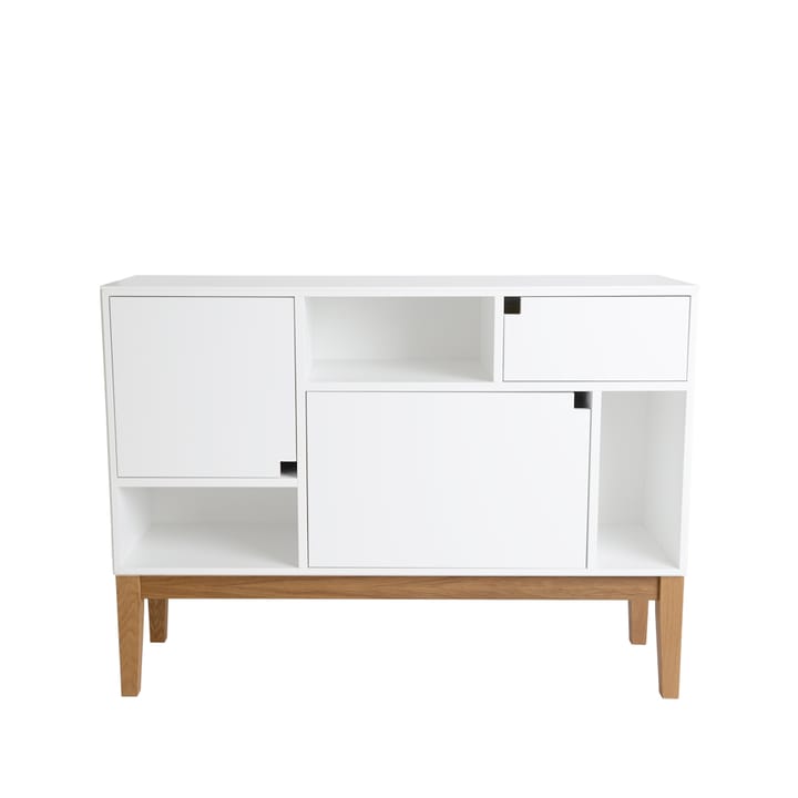 Credenza Citti 6x3 - bianco, base in rovere laccato opaco - Zweed