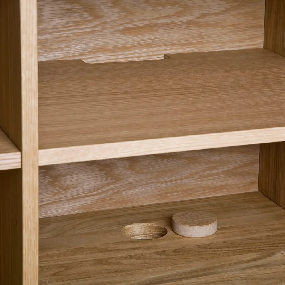 Credenza Moodi 180, arancione/bianco, struttura in rovere Zweed