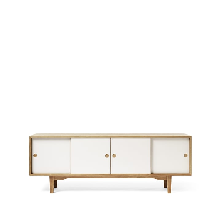 Credenza Moodi 180 - bianco/rovere, struttura in rovere - Zweed