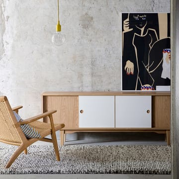 Credenza Moodi 180 - bianco/rovere, struttura in rovere - Zweed