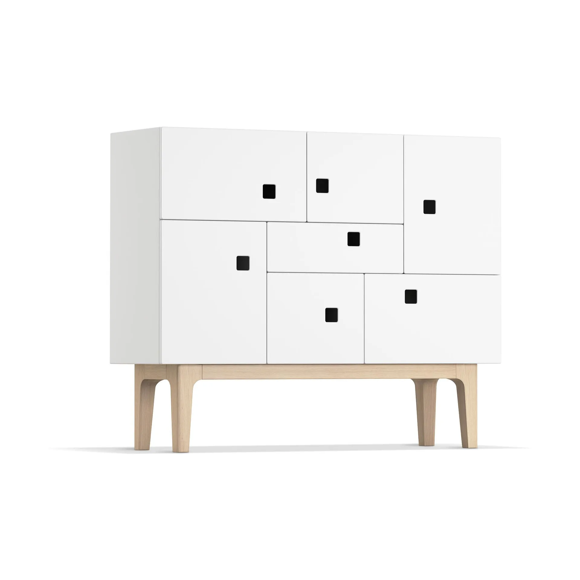 Credenza Peep C1, bianco, rovere pigmentato bianco Zweed