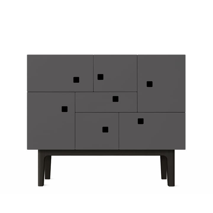 Credenza Peep C1 - grigio ardesia, struttura laccata in nero - Zweed