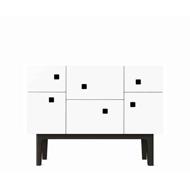 Credenza Peep C2 - bianco, laccato nero - Zweed