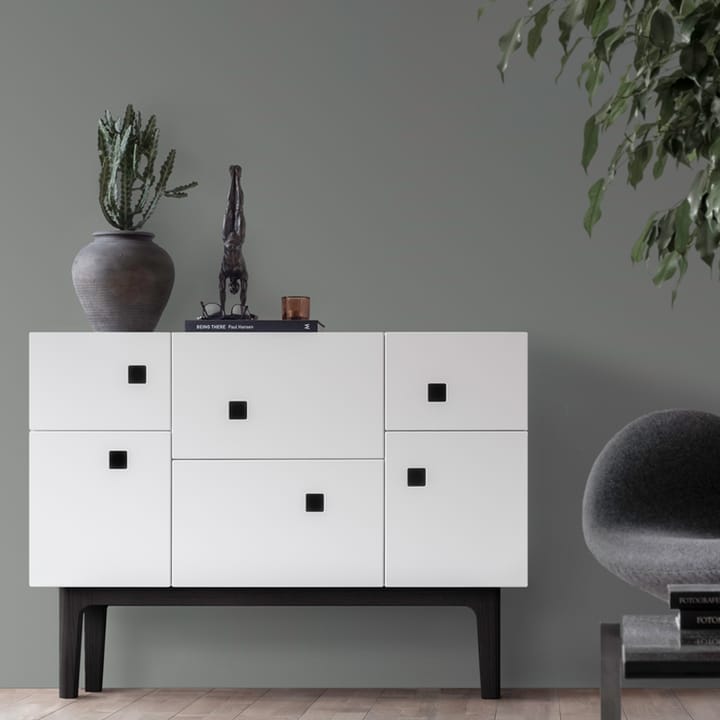 Credenza Peep C2 - bianco, laccato nero - Zweed