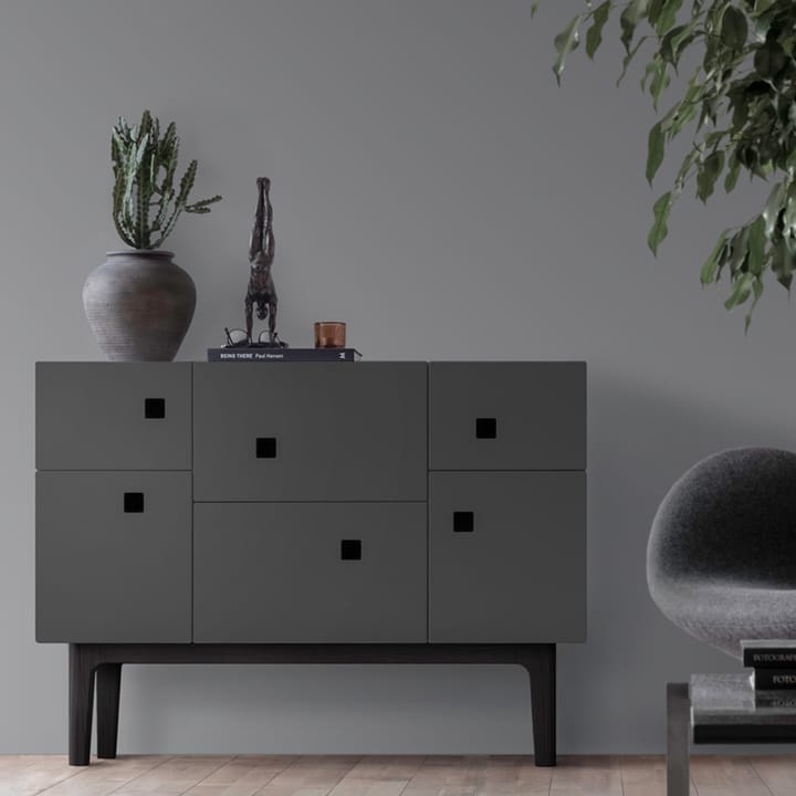 Credenza Peep C2 - slate grey, laccato nero - Zweed