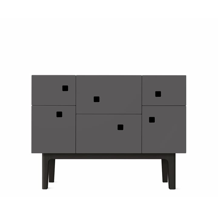 Credenza Peep C2 - slate grey, laccato nero - Zweed